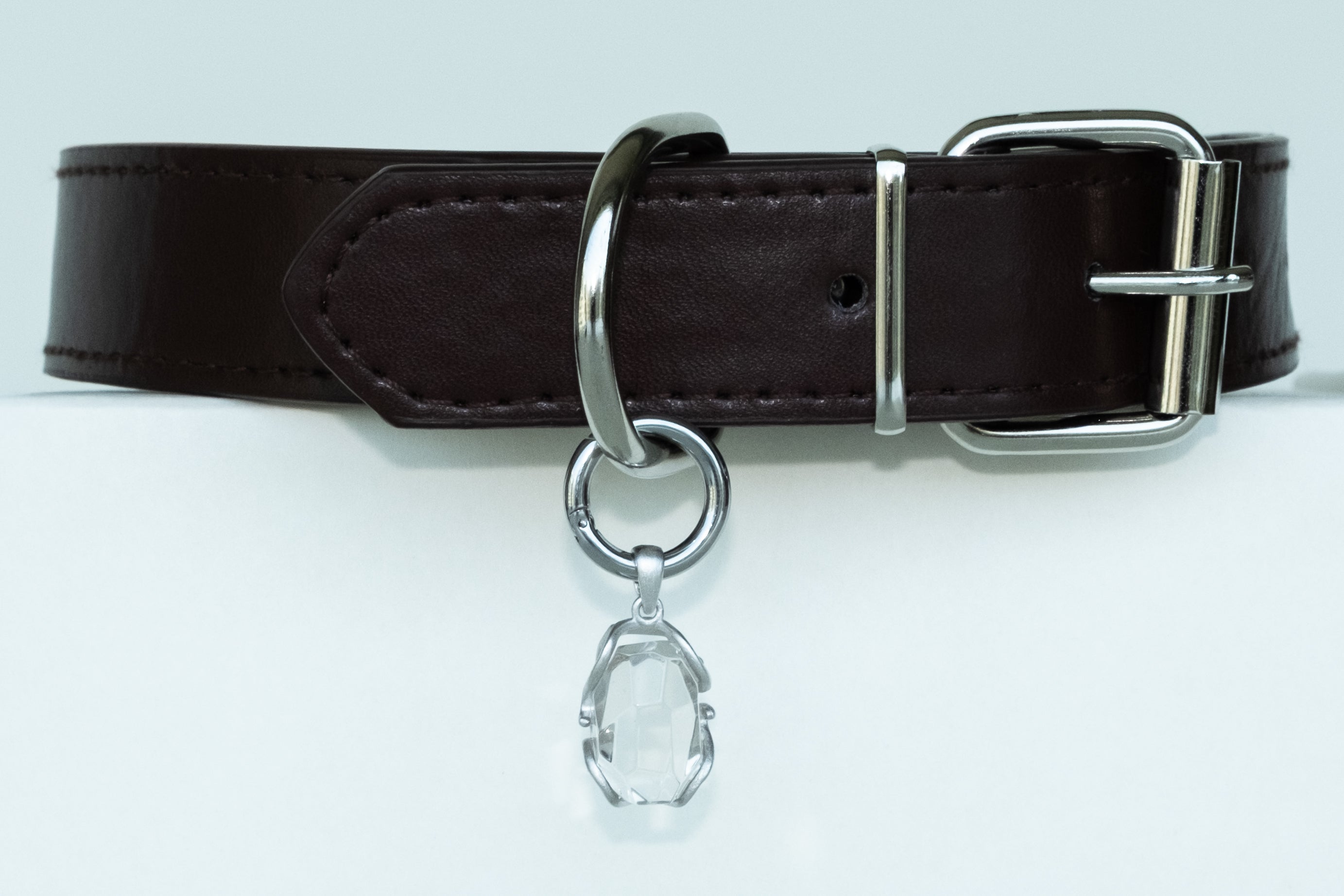 Clear quartz pet collar charm from the VeilBond True Reflection set